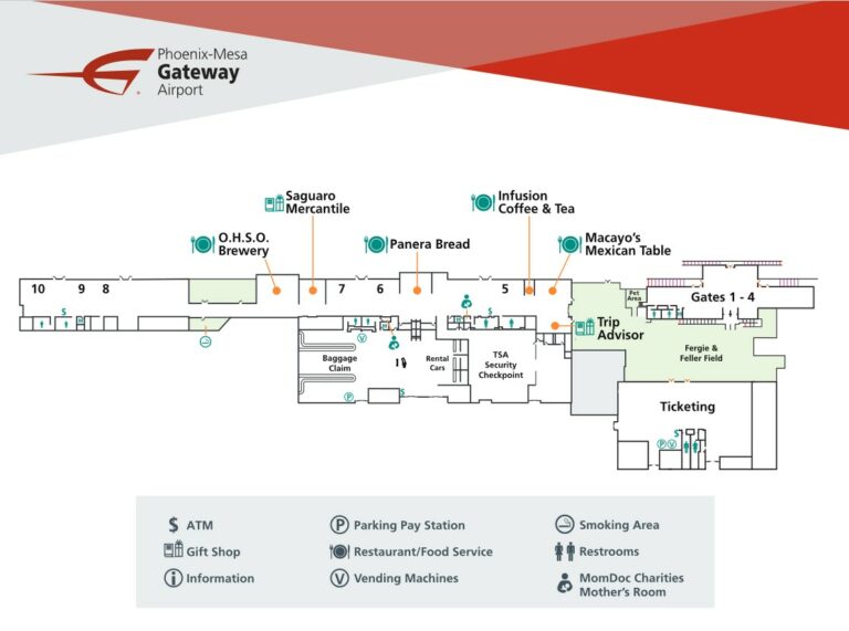 Phonix Mesa Gateway Airport Terminal Map 768x571 