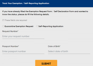 Air Suvidha Self Reporting Form