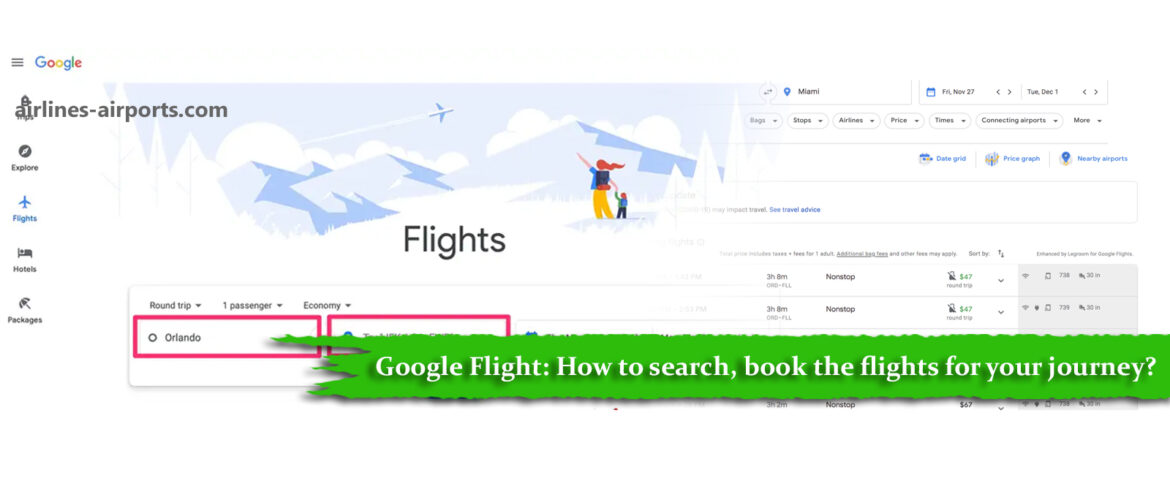 Google Flight How to search, book the flights for your journey