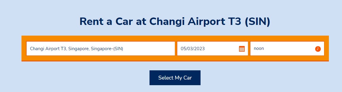 How to rent a Car at Changi Airport T3 (SIN)-Booking